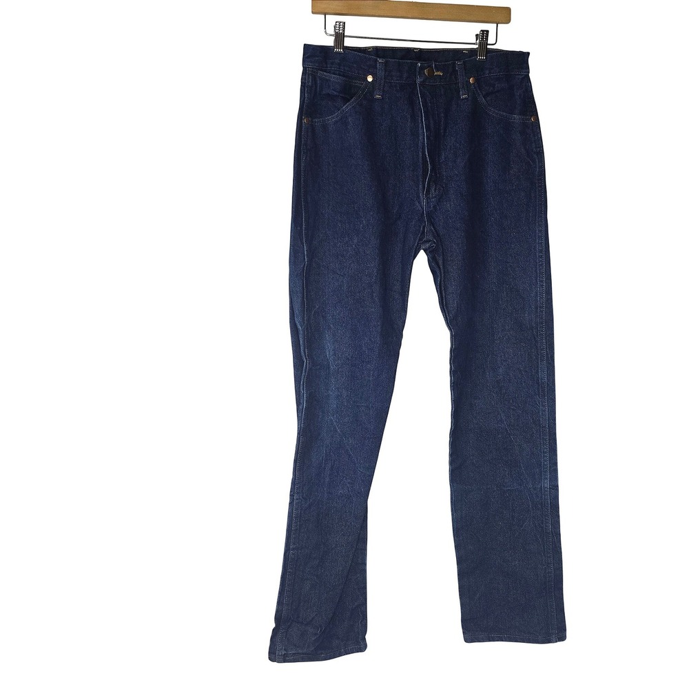 Wrangler 13MWZ Cowboy Cut Jeans Mens 34x34 Blue Cotton Western Workwear Denim